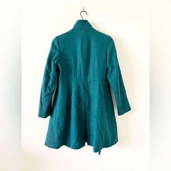 Talbots Wool Blend Midi Dress Peacoat Coat in Teal Size 2P - Picture 6 of 6